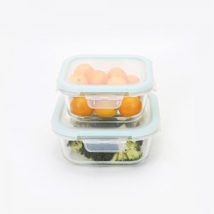 Microwave Heatable Heat-resistant High Borosilicate Glass Food Container Sealed And Leak-proof