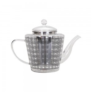 Hot Selling Pyrex Borosilicate Glass Teapot With Decal