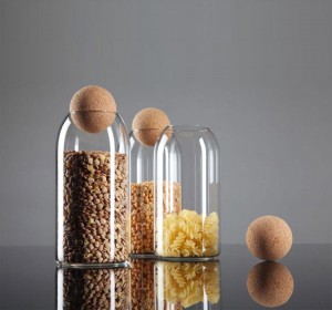 High Quality Borosilicate Glass Storage Jar with Cork Ball