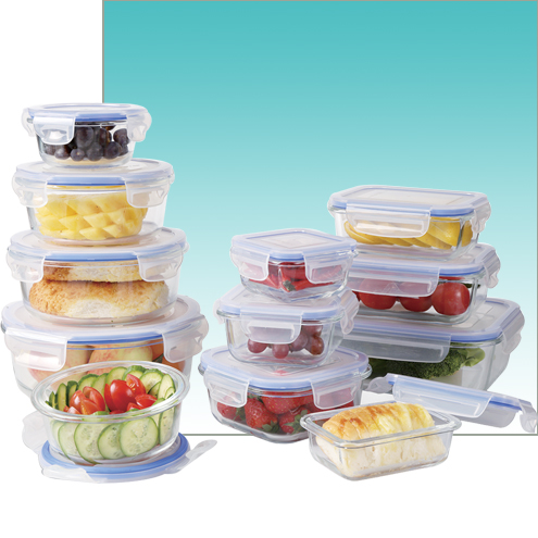 Glass food container