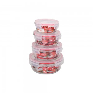 High Borosilicate Glass Preservation Box With PP Plastic Locked Lid and vent
